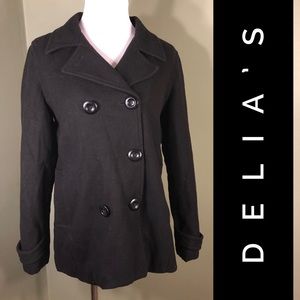 L Delia's peacoat style jacket.
